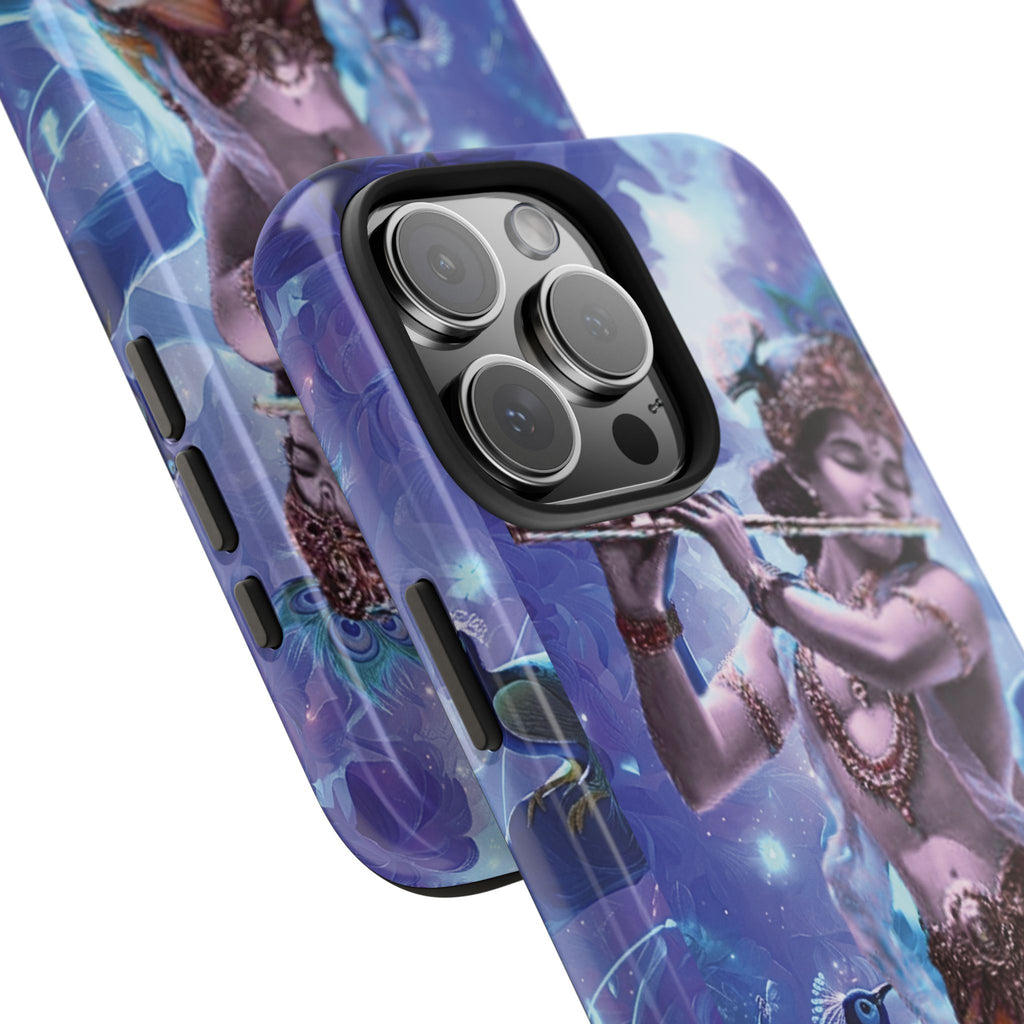 Krishna Art Tough Phone Case — Divine Flute Protector for iPhone & Android