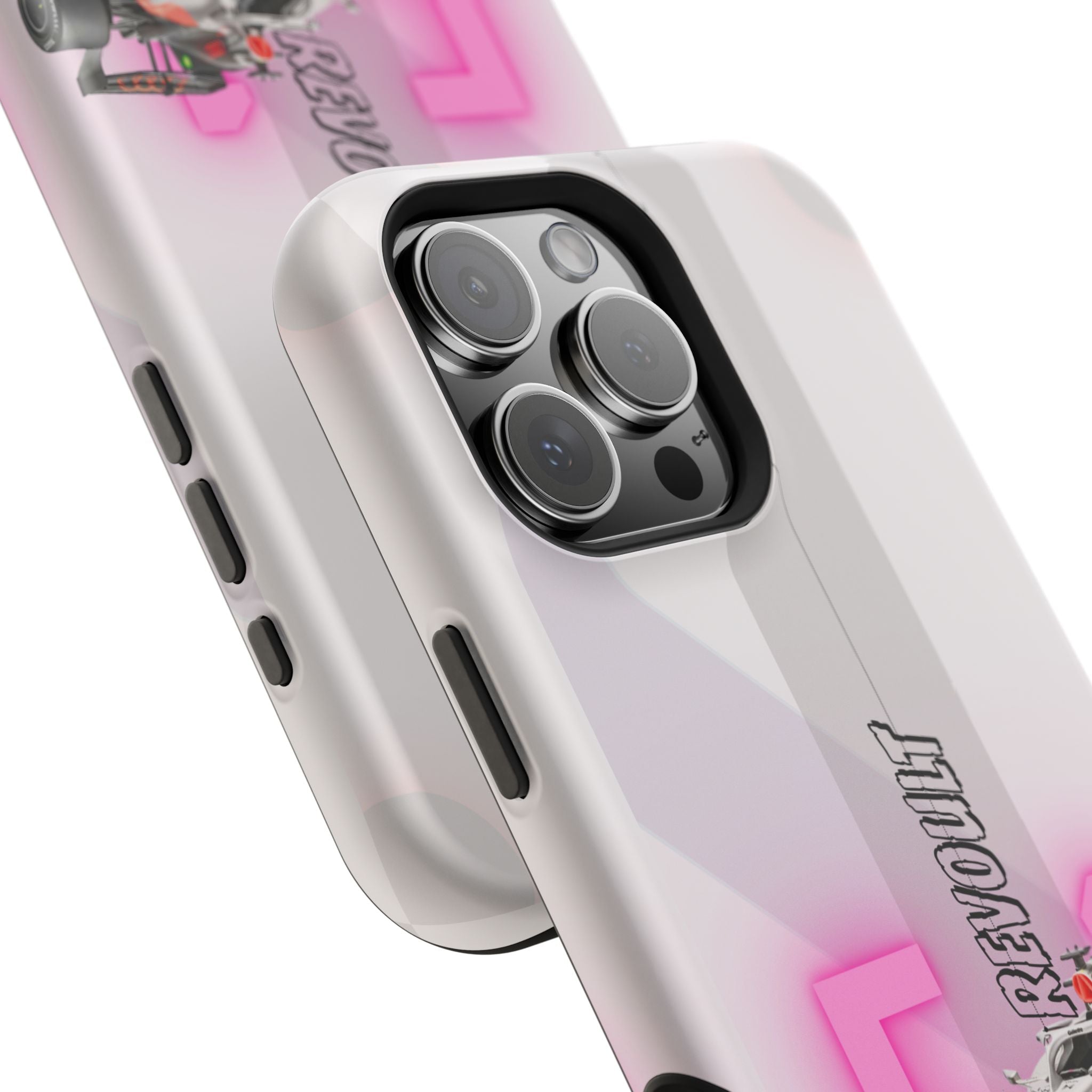 Phone Case — Pink Racing Car 'F1 Revolt' Magnetic Impact-Resistant Case