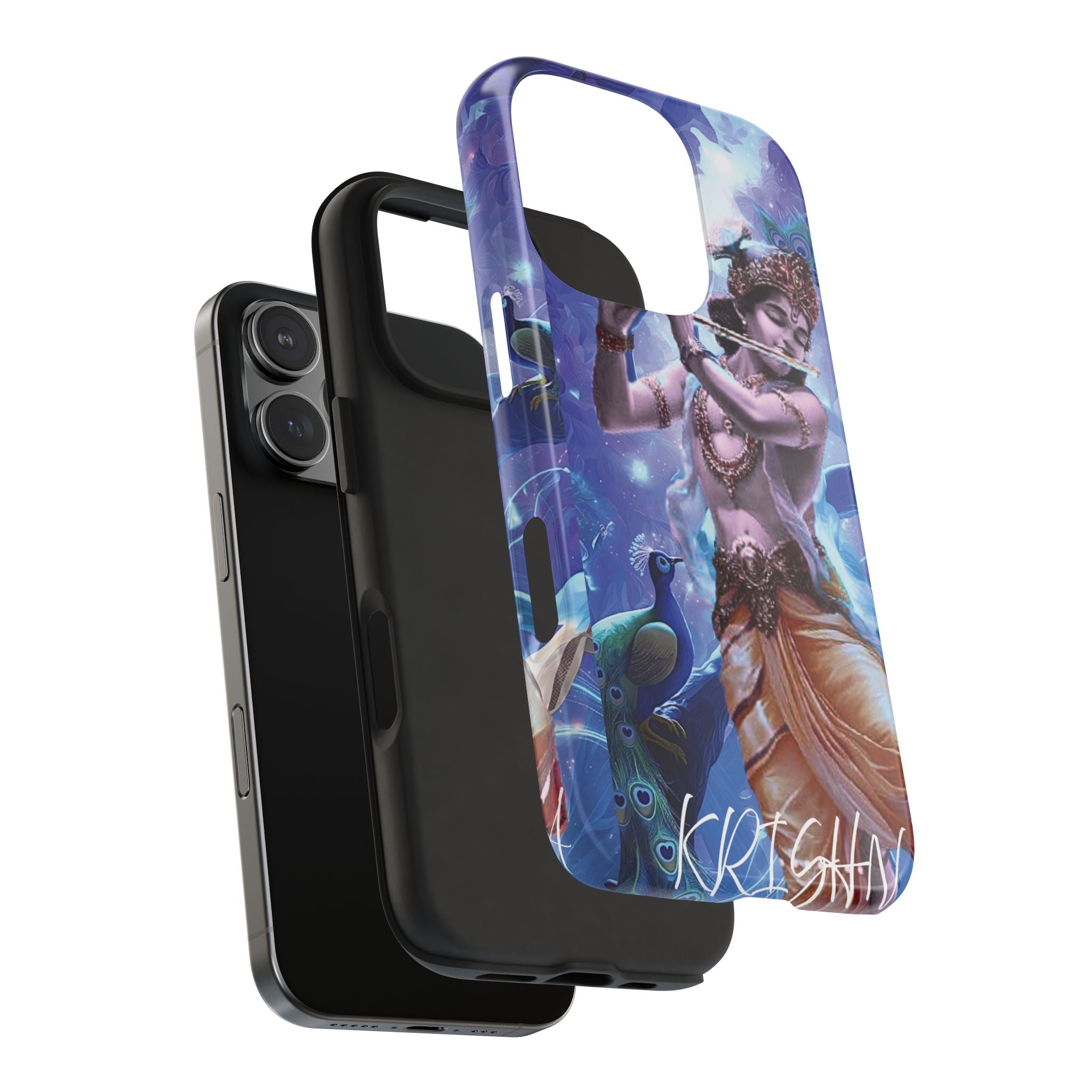 Krishna Art Tough Phone Case — Divine Flute Protector for iPhone & Android