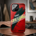 Tough Phone Case — “Short Life Long” Red Grunge Protective iPhone Cover