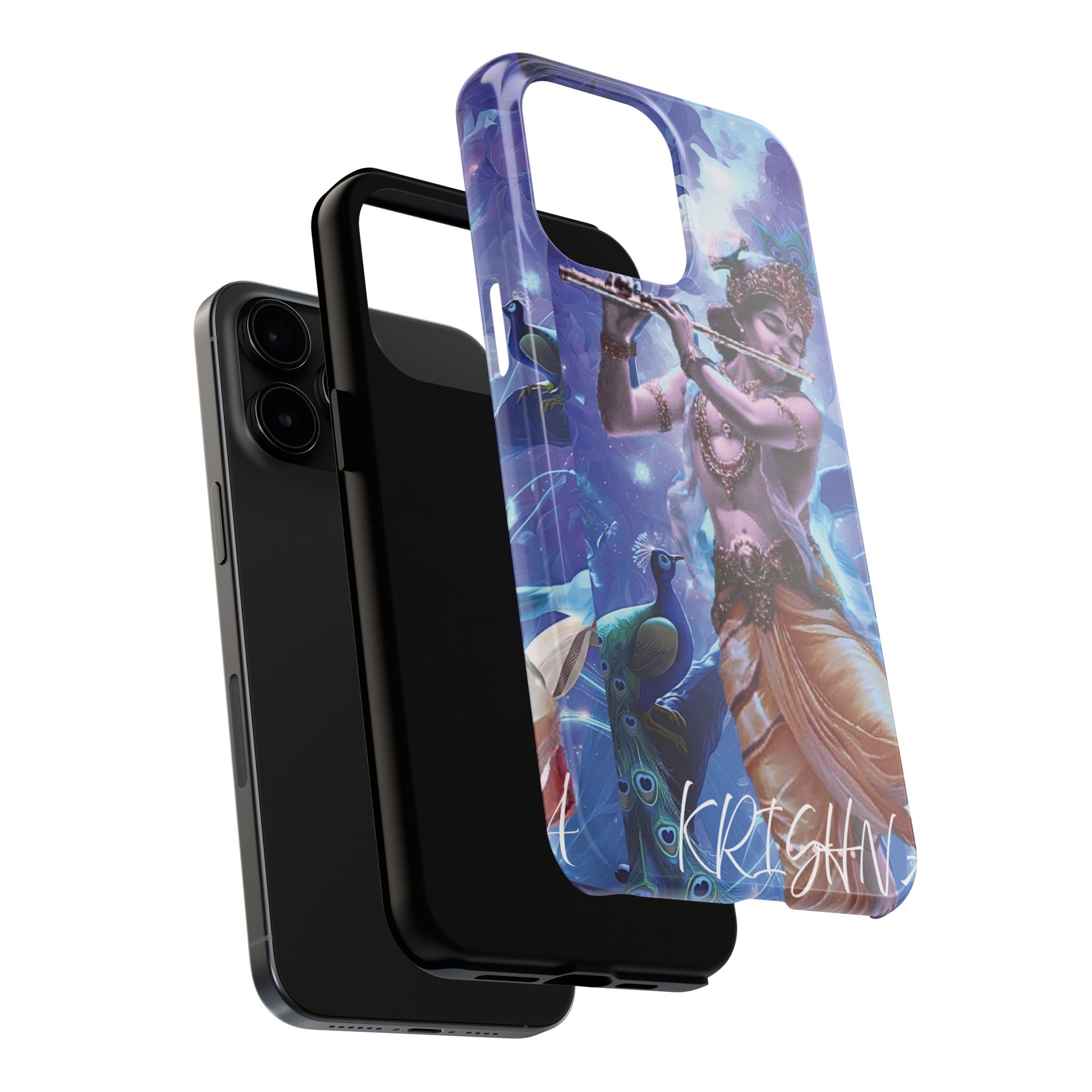 Krishna Art Tough Phone Case — Divine Flute Protector for iPhone & Android