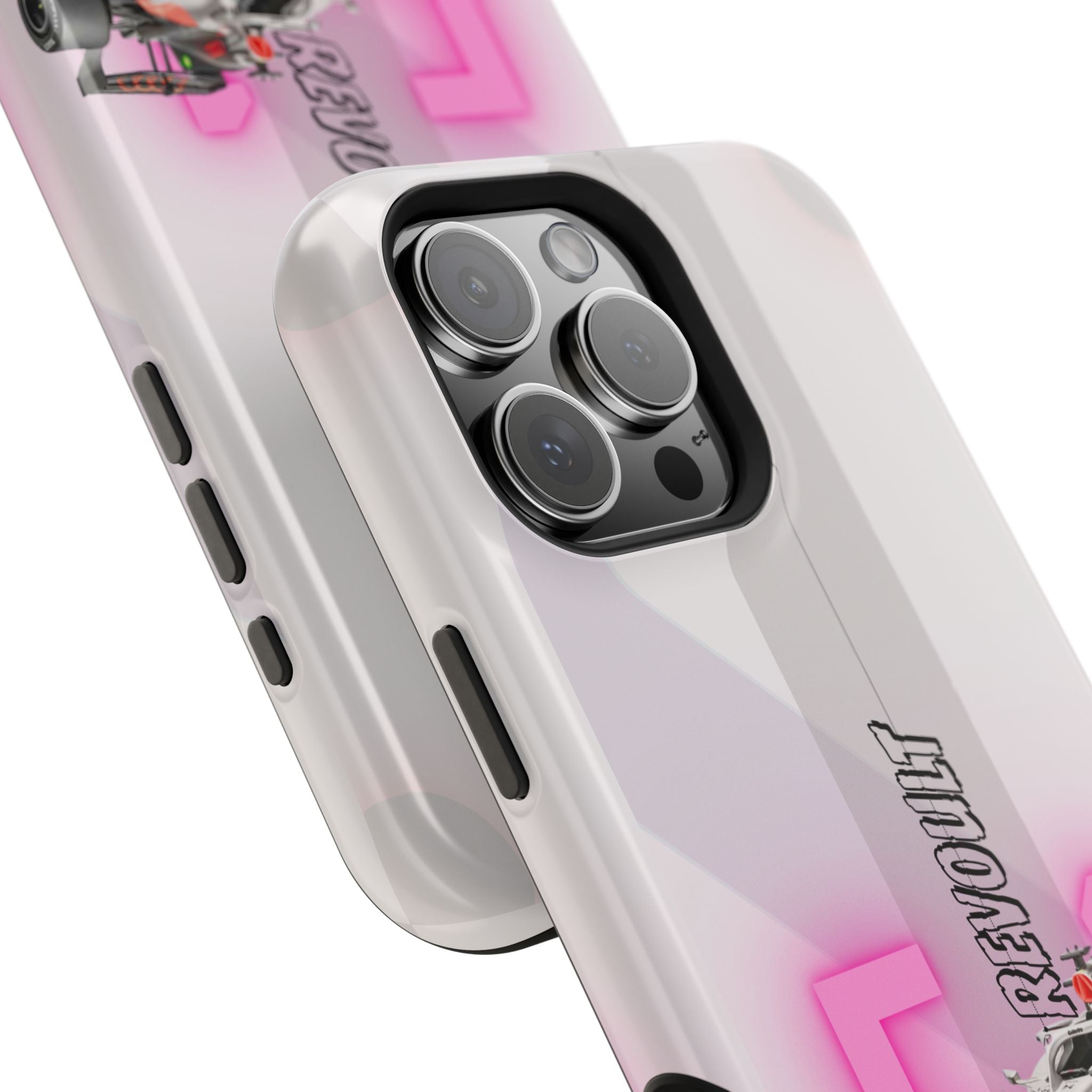 Phone Case — Pink Racing Car 'F1 Revolt' Magnetic Impact-Resistant Case