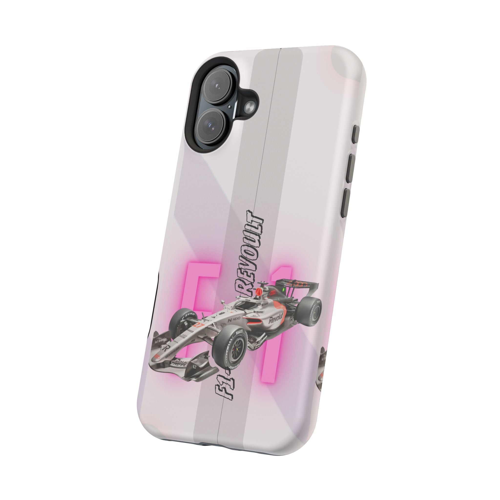 Phone Case — Pink Racing Car 'F1 Revolt' Magnetic Impact-Resistant Case