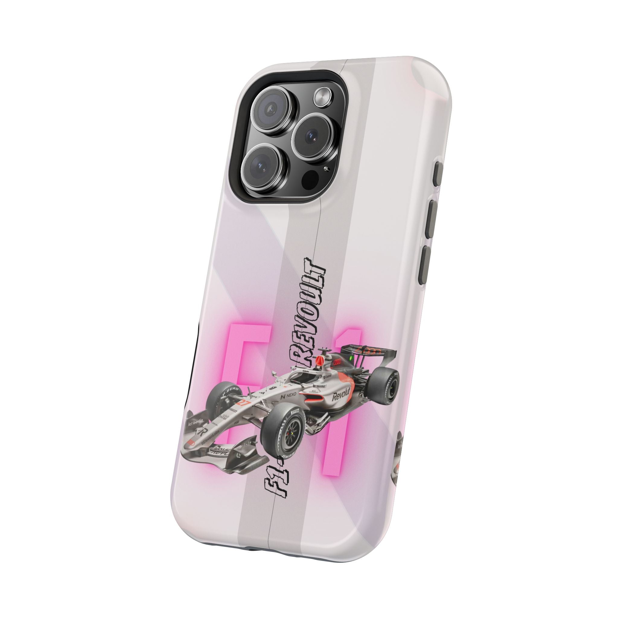 Phone Case — Pink Racing Car 'F1 Revolt' Magnetic Impact-Resistant Case