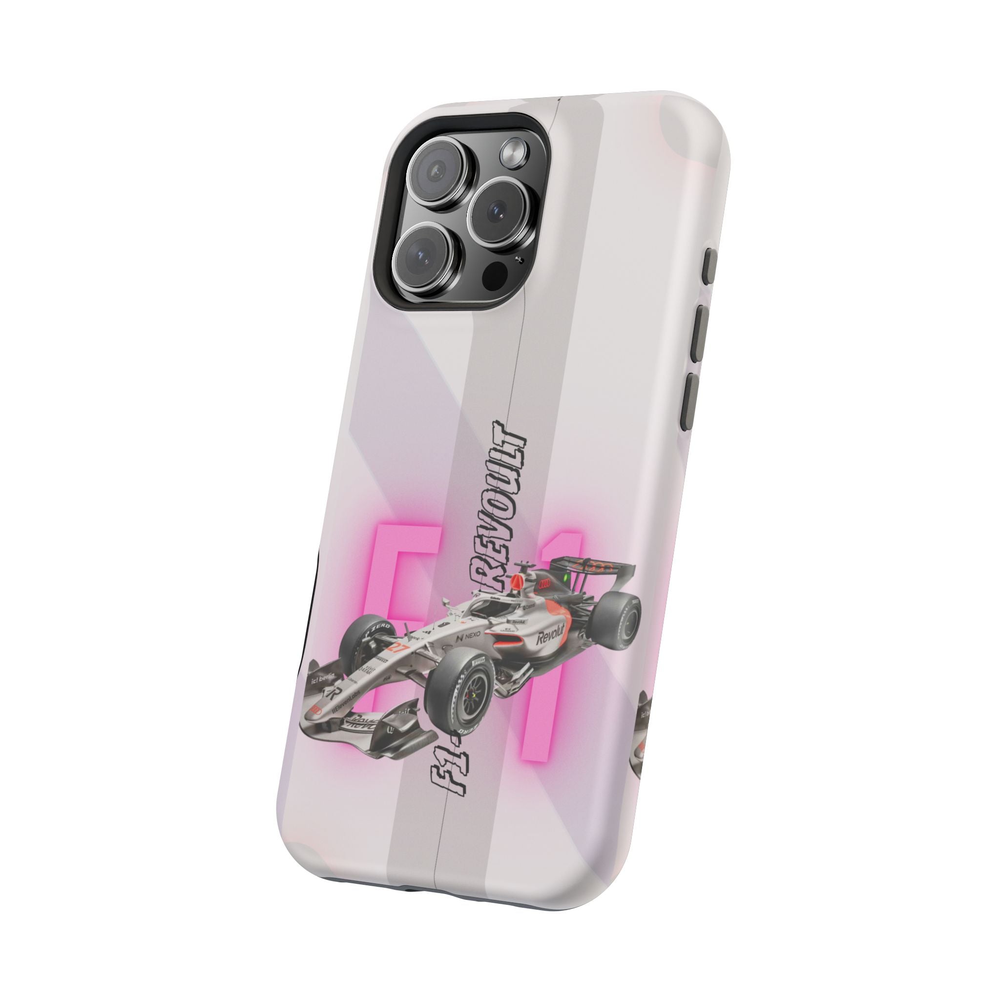 Phone Case — Pink Racing Car 'F1 Revolt' Magnetic Impact-Resistant Case