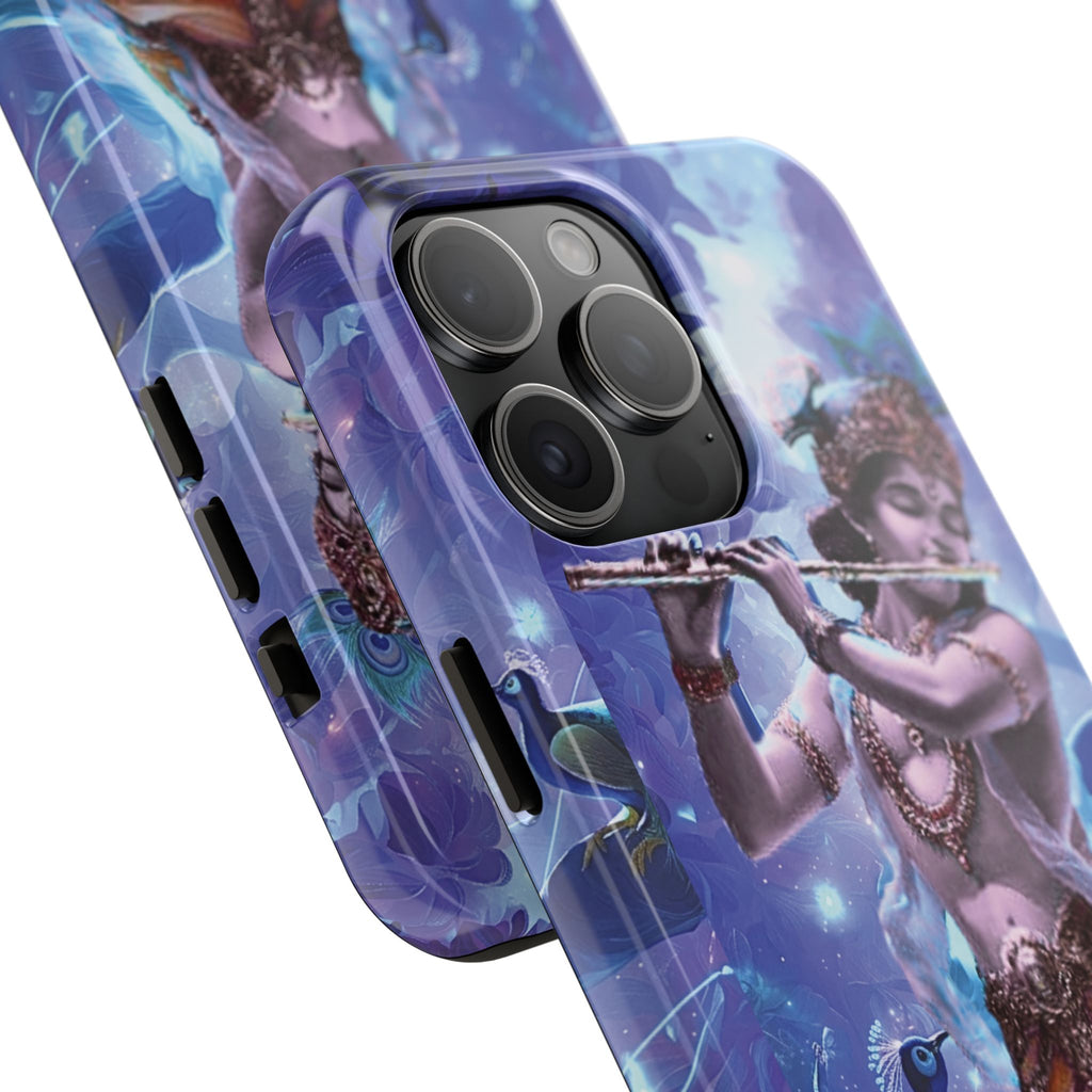 Krishna Art Tough Phone Case — Divine Flute Protector for iPhone & Android