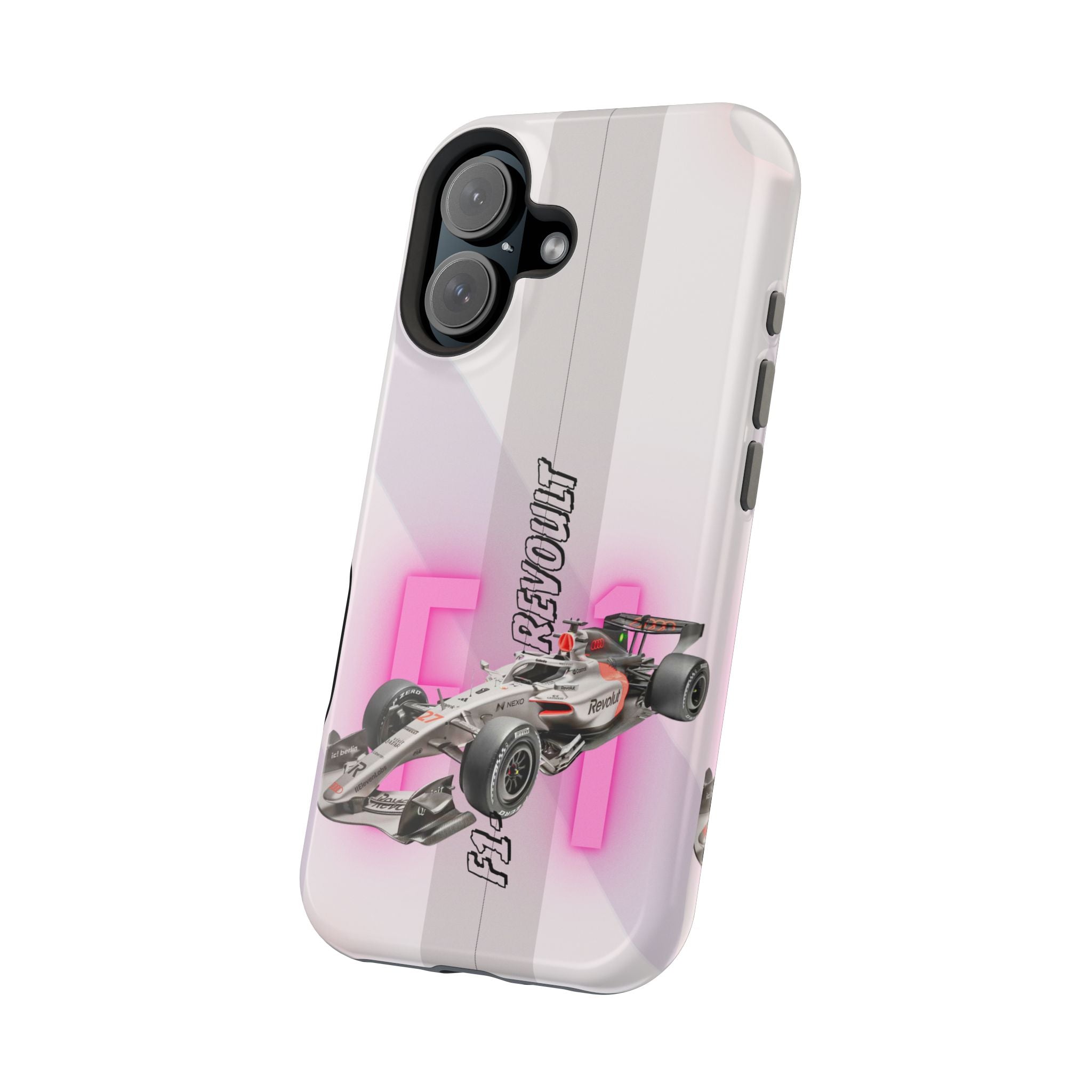 Phone Case — Pink Racing Car 'F1 Revolt' Magnetic Impact-Resistant Case