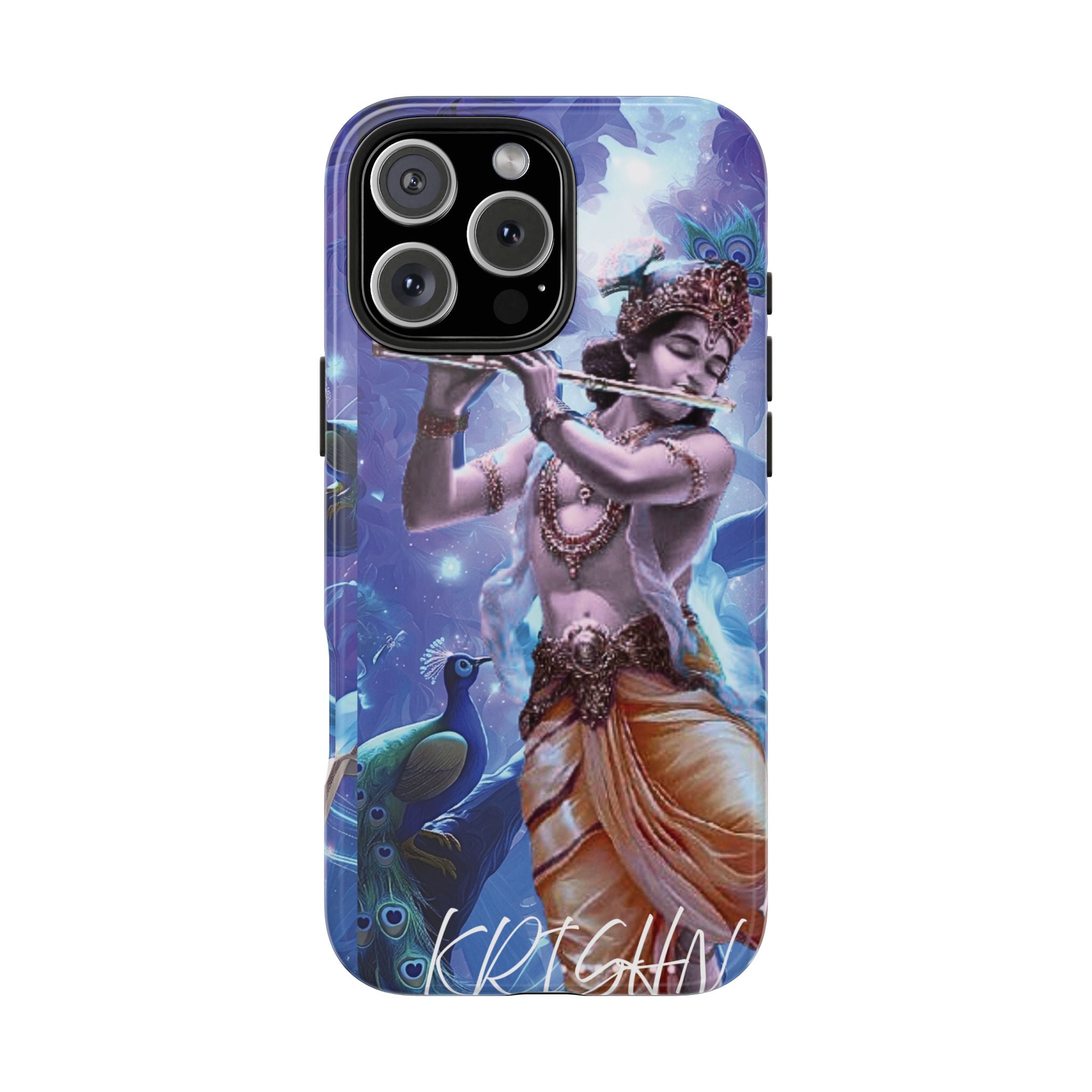 Krishna Art Tough Phone Case — Divine Flute Protector for iPhone & Android