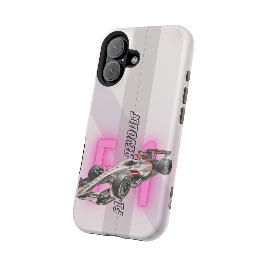 Phone Case — Pink Racing Car 'F1 Revolt' Magnetic Impact-Resistant Case