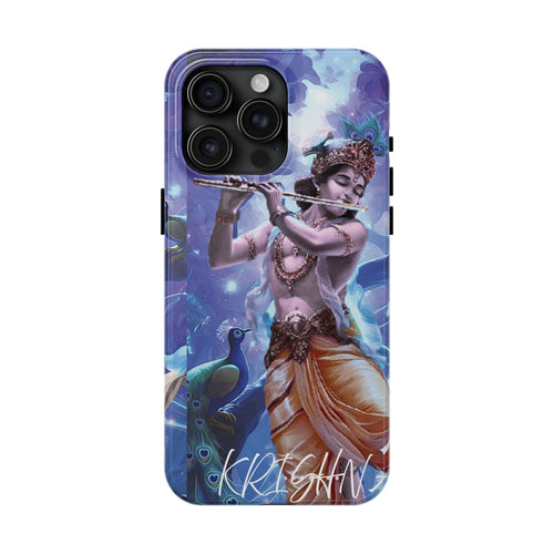 Krishna Art Tough Phone Case — Divine Flute Protector for iPhone & Android